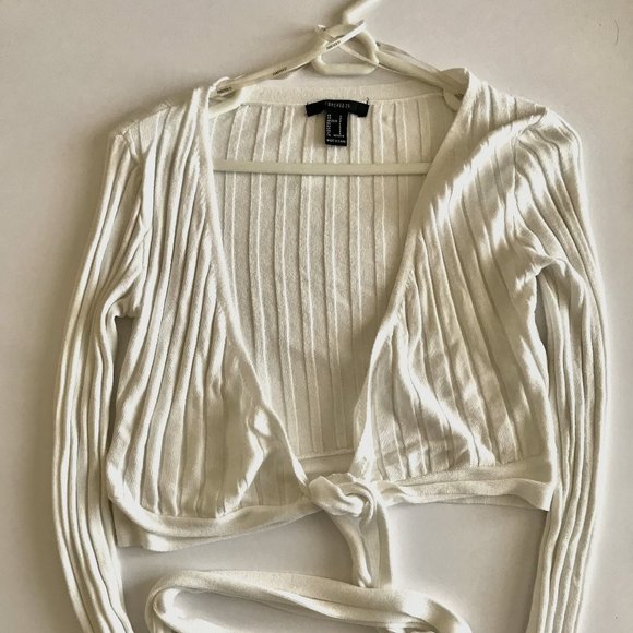 Forever 21 White Wrap Top - Small - Picture 1 of 1